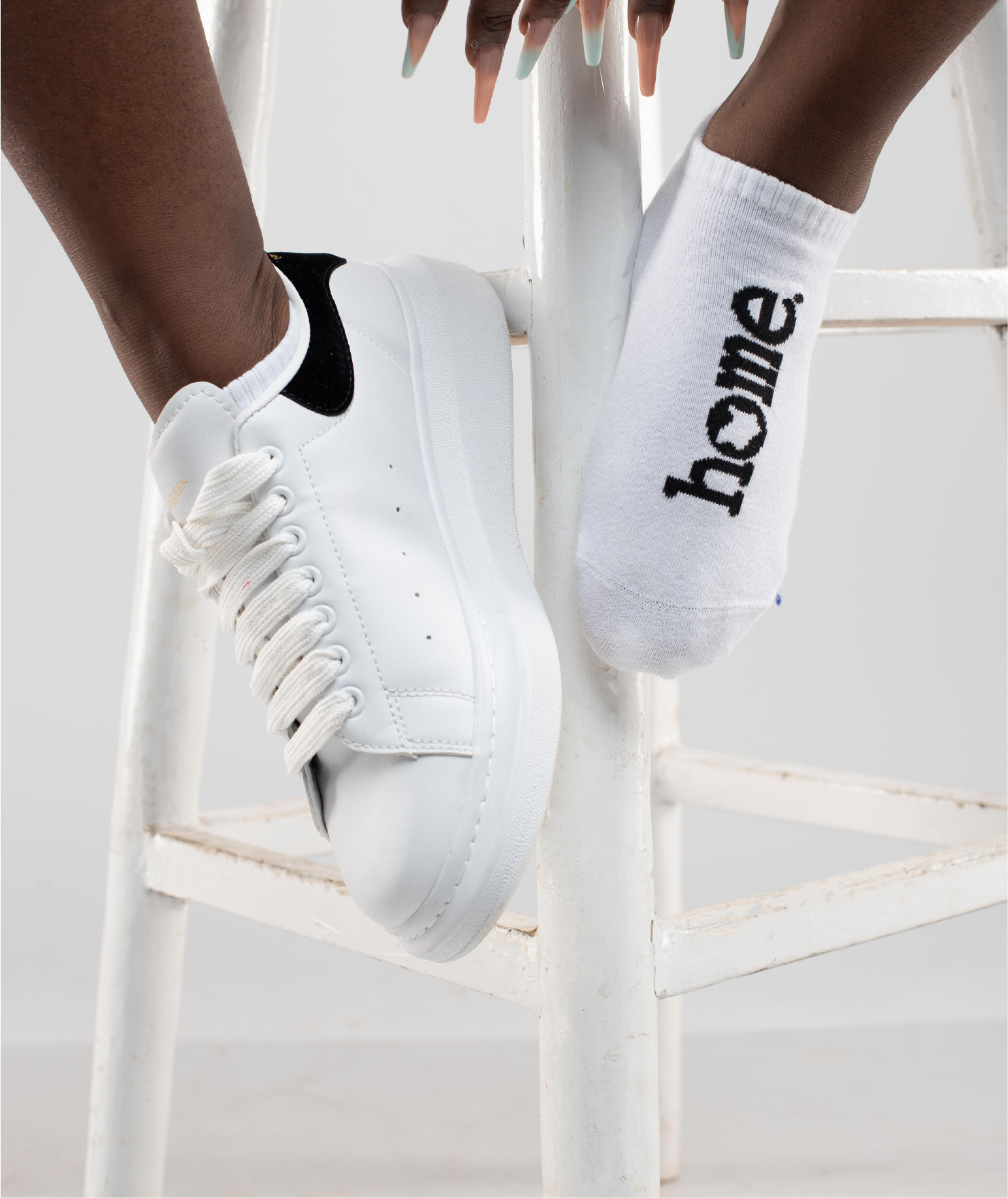 Essential No-Show Socks - White