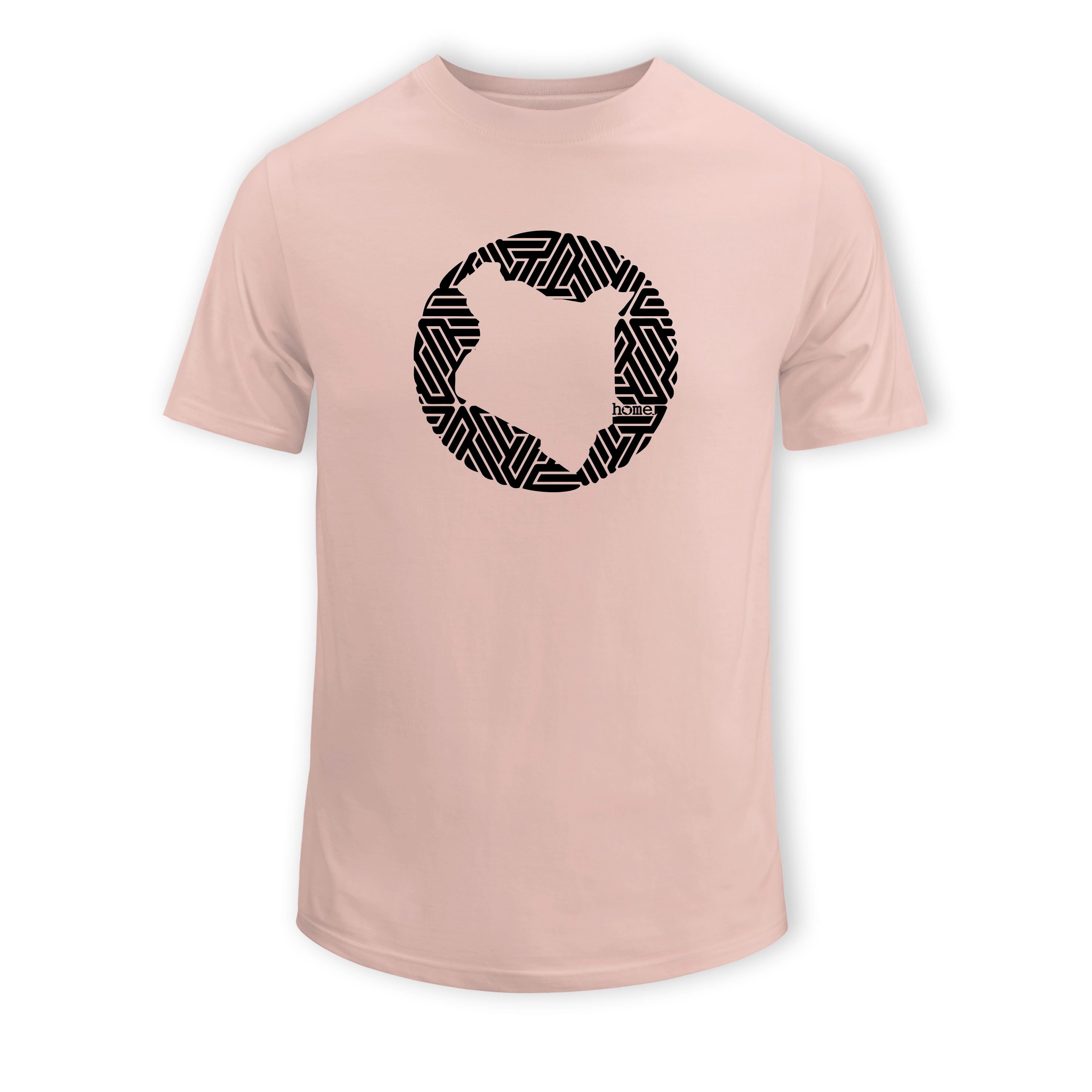 home_254 KIDS SHORT-SLEEVED PEACH T-SHIRT WITH A BLACK MAP PRINT – COTTON PLUS FABRIC