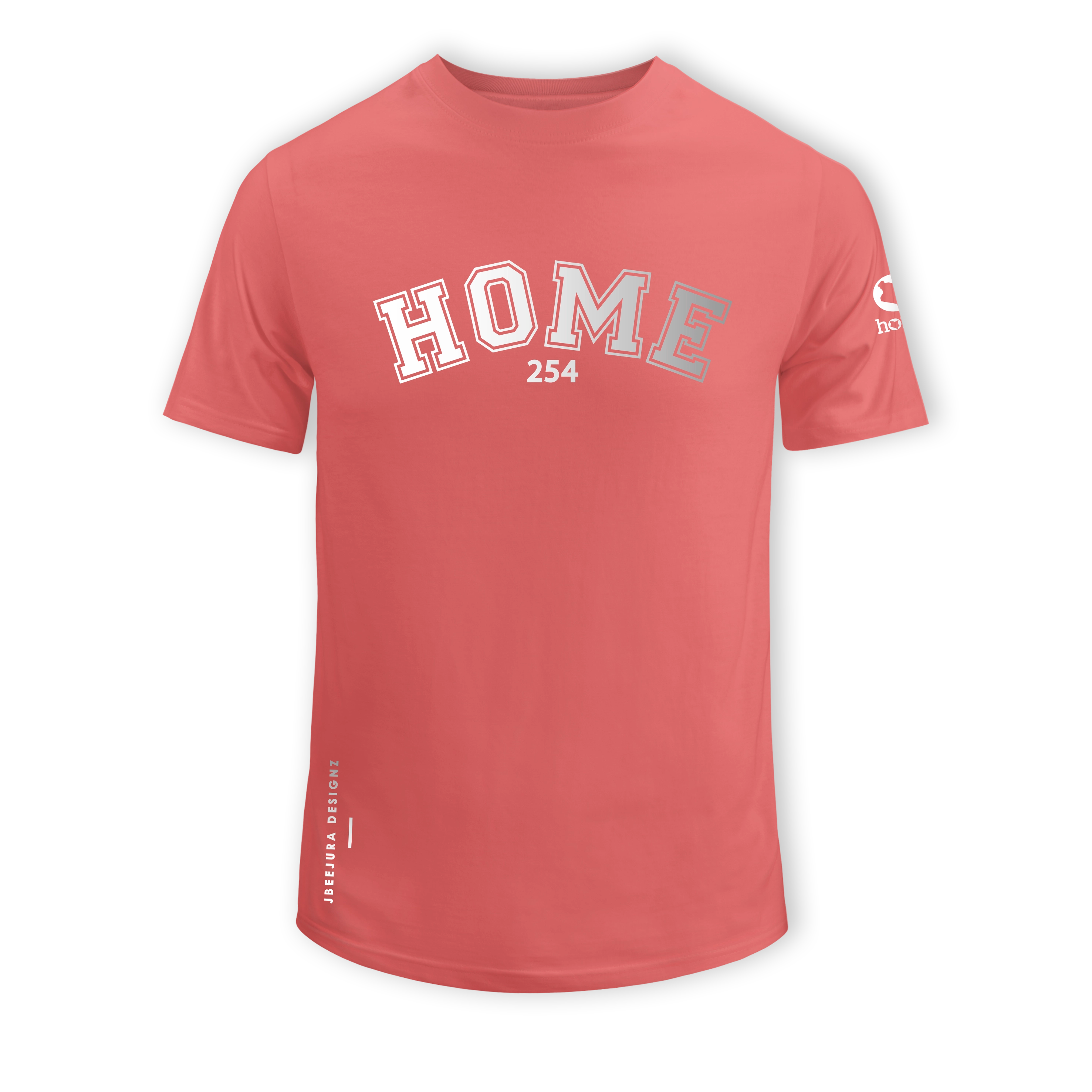 home_254 SHORT-SLEEVED MULBERRY T-SHIRT WITH A SILVER COLLEGE PRINT – COTTON PLUS FABRIC