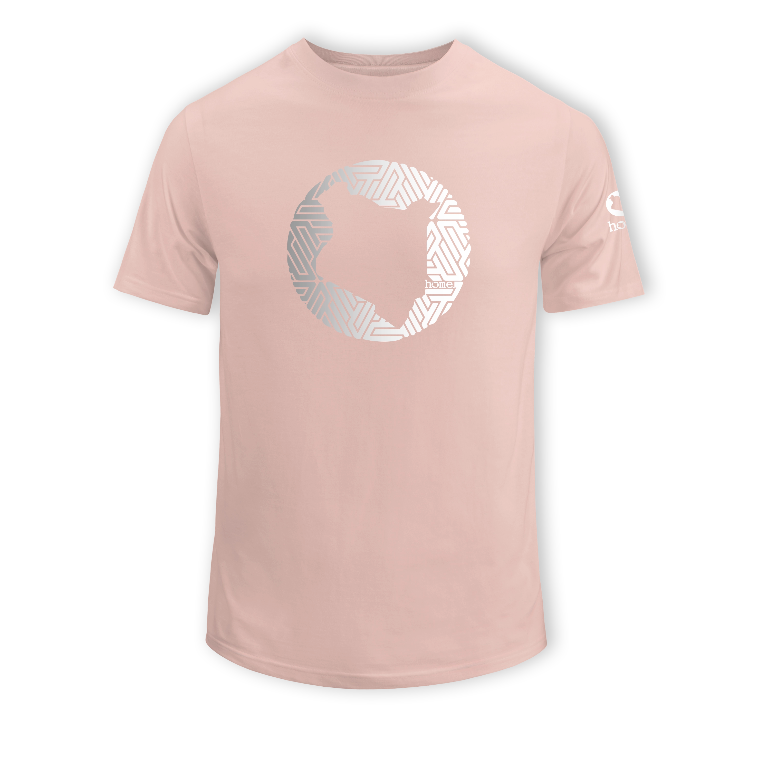 home_254 KIDS SHORT-SLEEVED PEACH T-SHIRT WITH A SILVER MAP PRINT – COTTON PLUS FABRIC