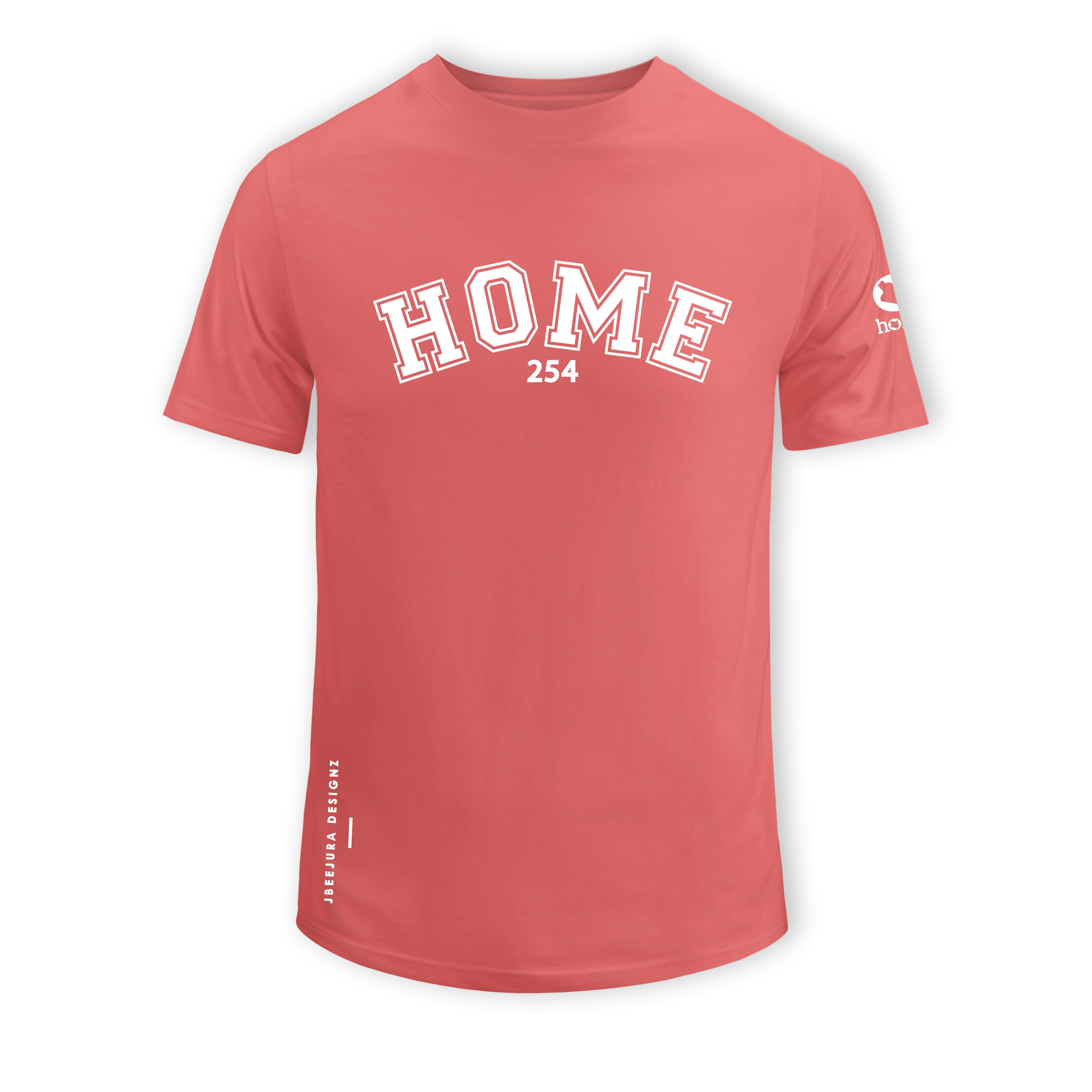 home_254 SHORT-SLEEVED MULBERRY T-SHIRT WITH A WHITE COLLEGE PRINT – COTTON PLUS FABRIC