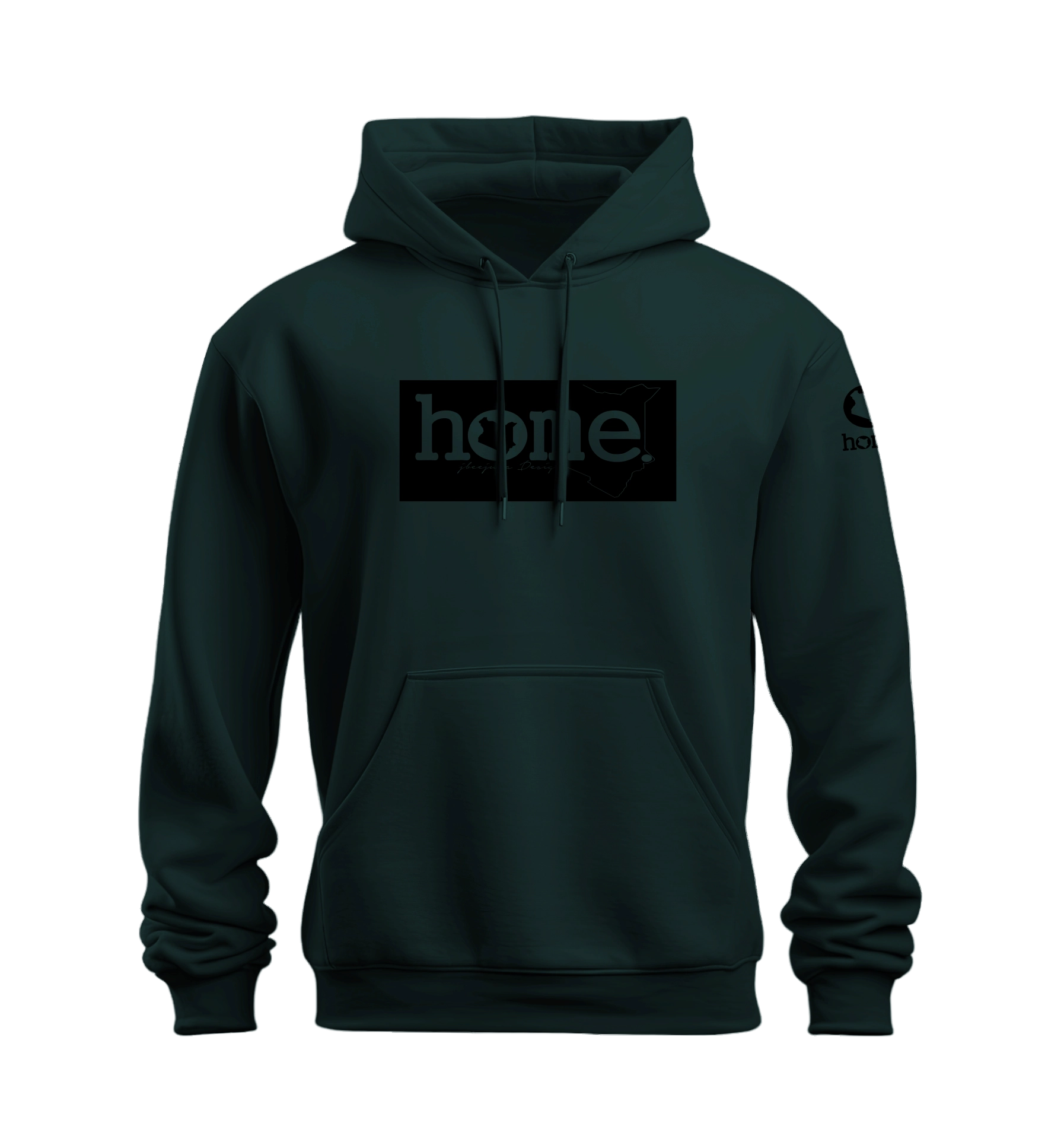 home_254 NUVETRA™ HUNTER GREEN HOODIE WITH A BLACK CLASSIC PRINT