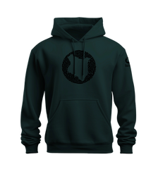 home_254 NUVETRA™ HUNTER GREEN HOODIE WITH A BLACK MAP PRINT