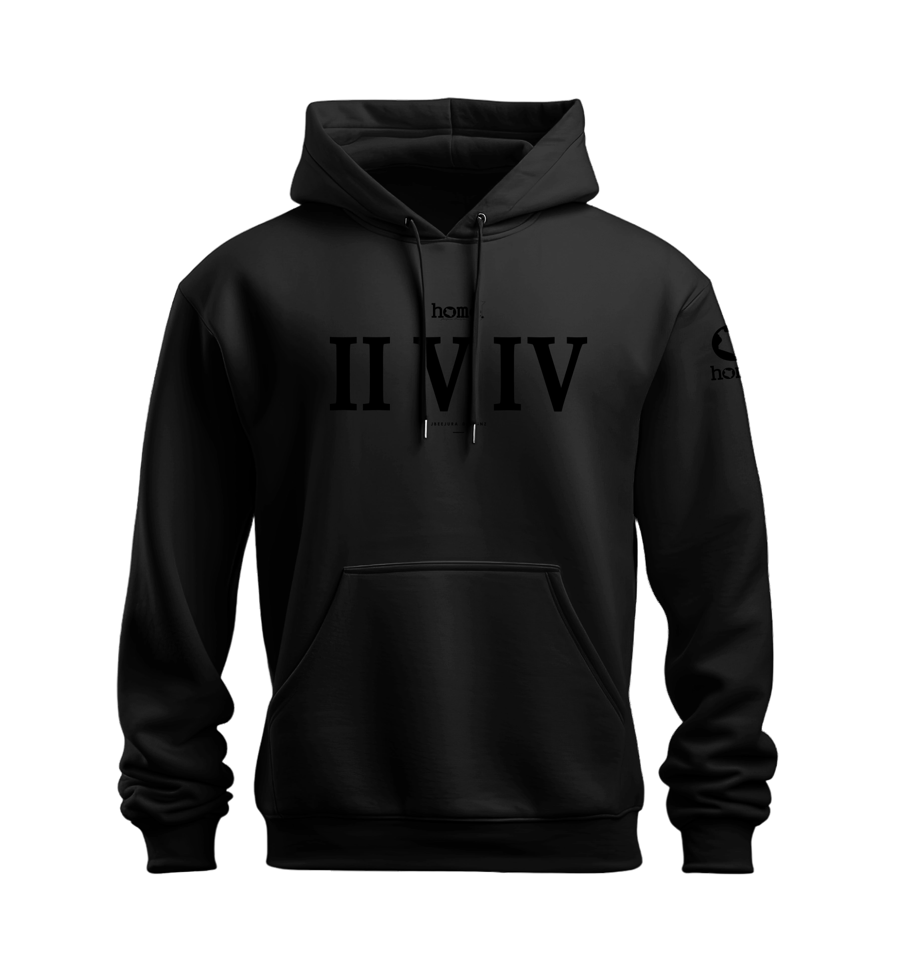 home_254 NUVETRA™ HOODIE WITH A BLACK ROMAN NUMERALS PRINT 