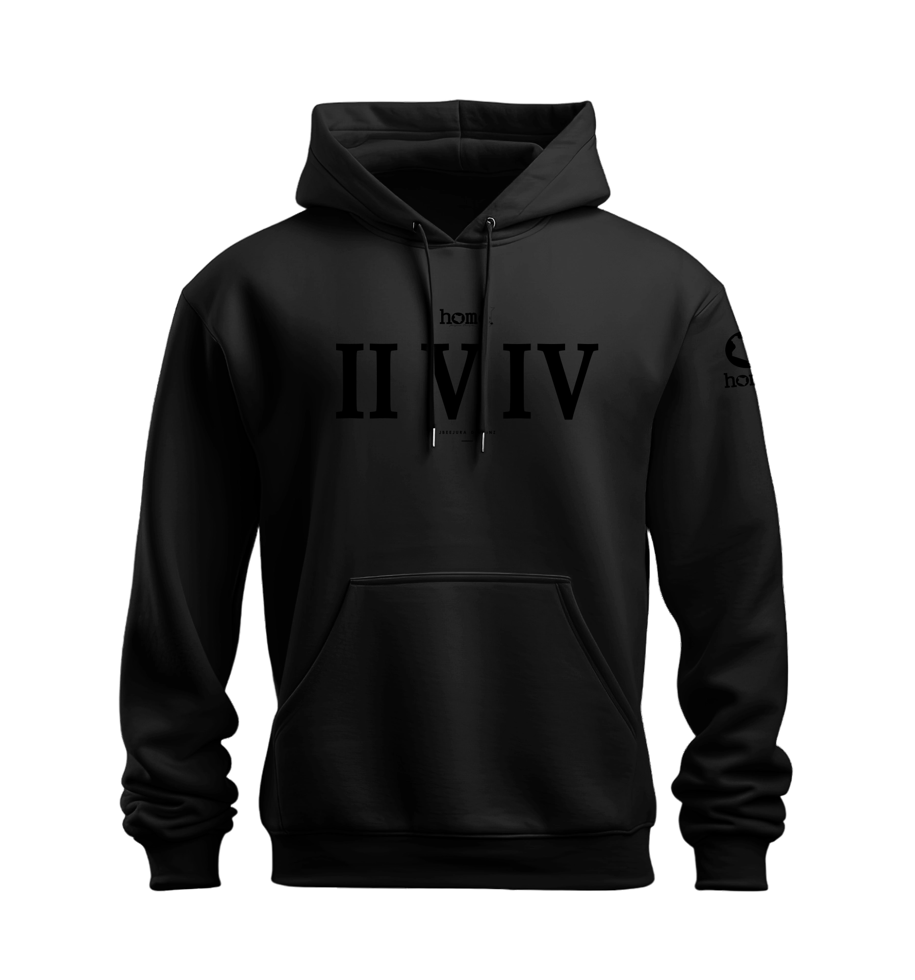 home_254 NUVETRA™ HOODIE WITH A BLACK ROMAN NUMERALS PRINT