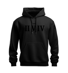 home_254 NUVETRA™ HOODIE WITH A BLACK ROMAN NUMERALS PRINT 