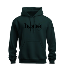 home_254 NUVETRA™ HUNTER GREEN HOODIE WITH A BLACK CLASSIC WORDS PRINT