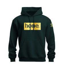 home_254 NUVETRA™ HUNTER GREEN HOODIE WITH A GOLD CLASSIC PRINT