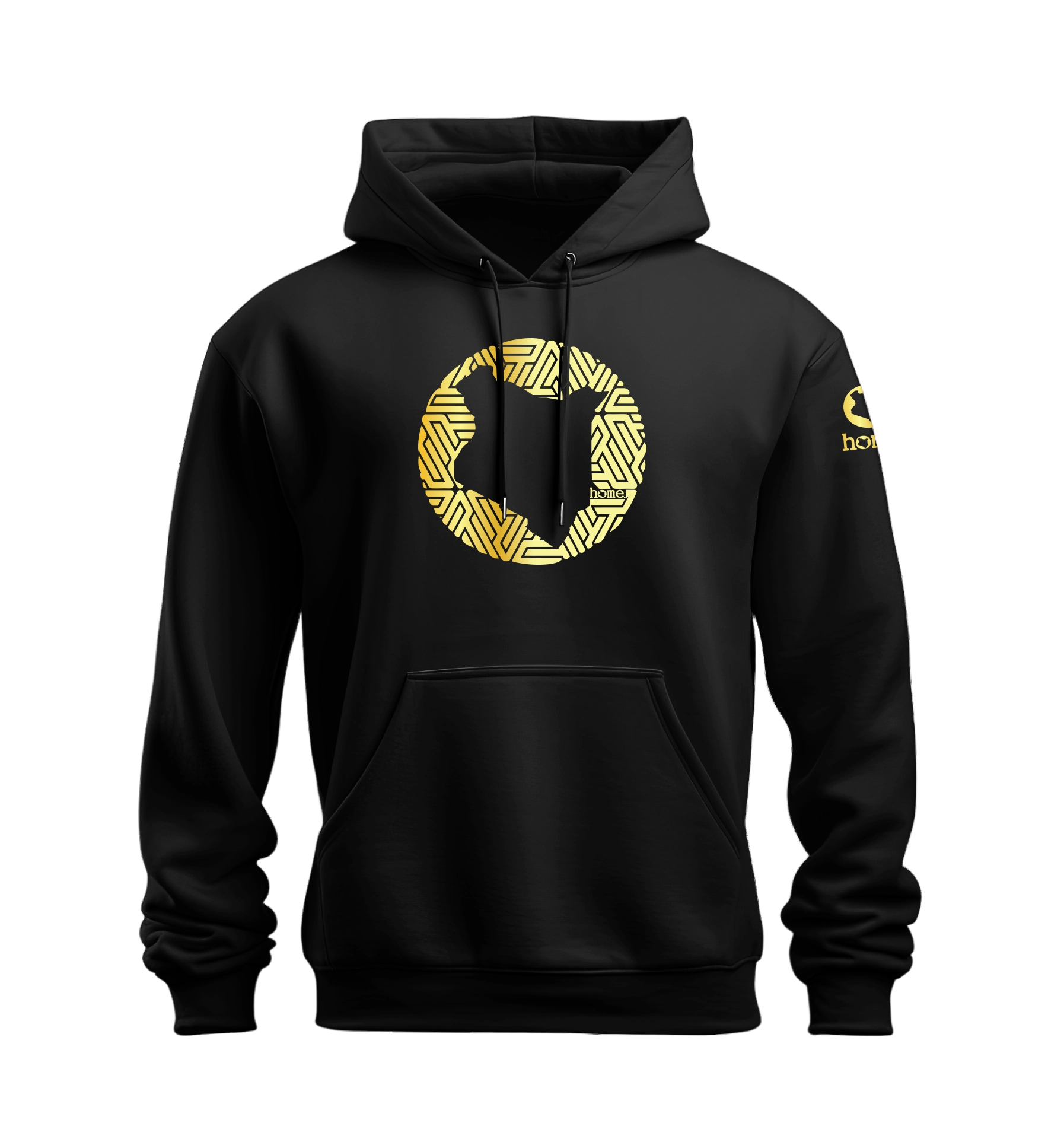 home_254 NUVETRA™ HOODIE WITH A GOLD MAP PRINT 