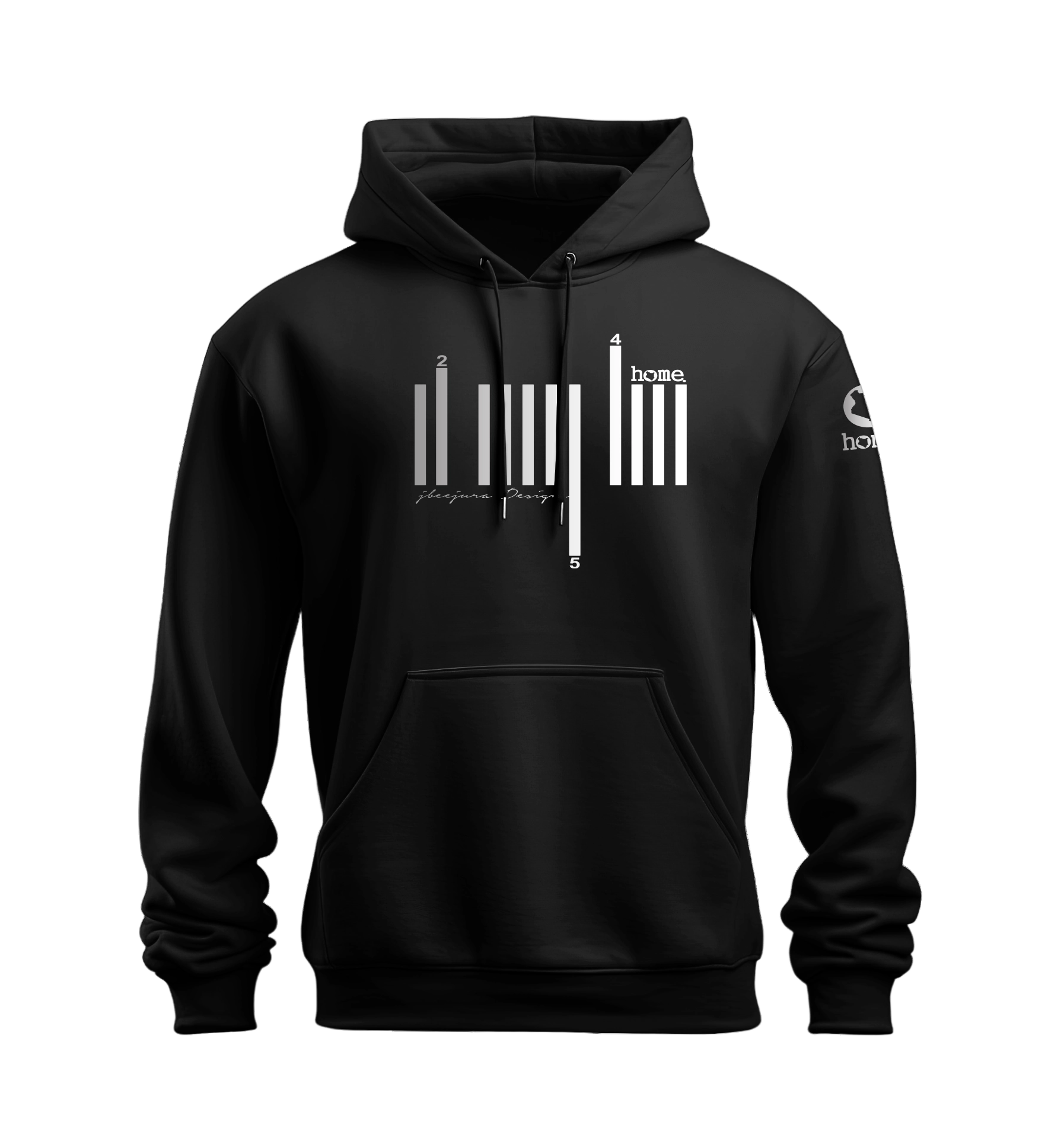 home_254 NUVETRA™ HOODIE WITH A SILVER BARS PRINT