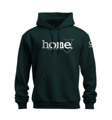 home_254 NUVETRA™ HUNTER GREEN HOODIE WITH A SILVER CLASSIC WORDS PRINT