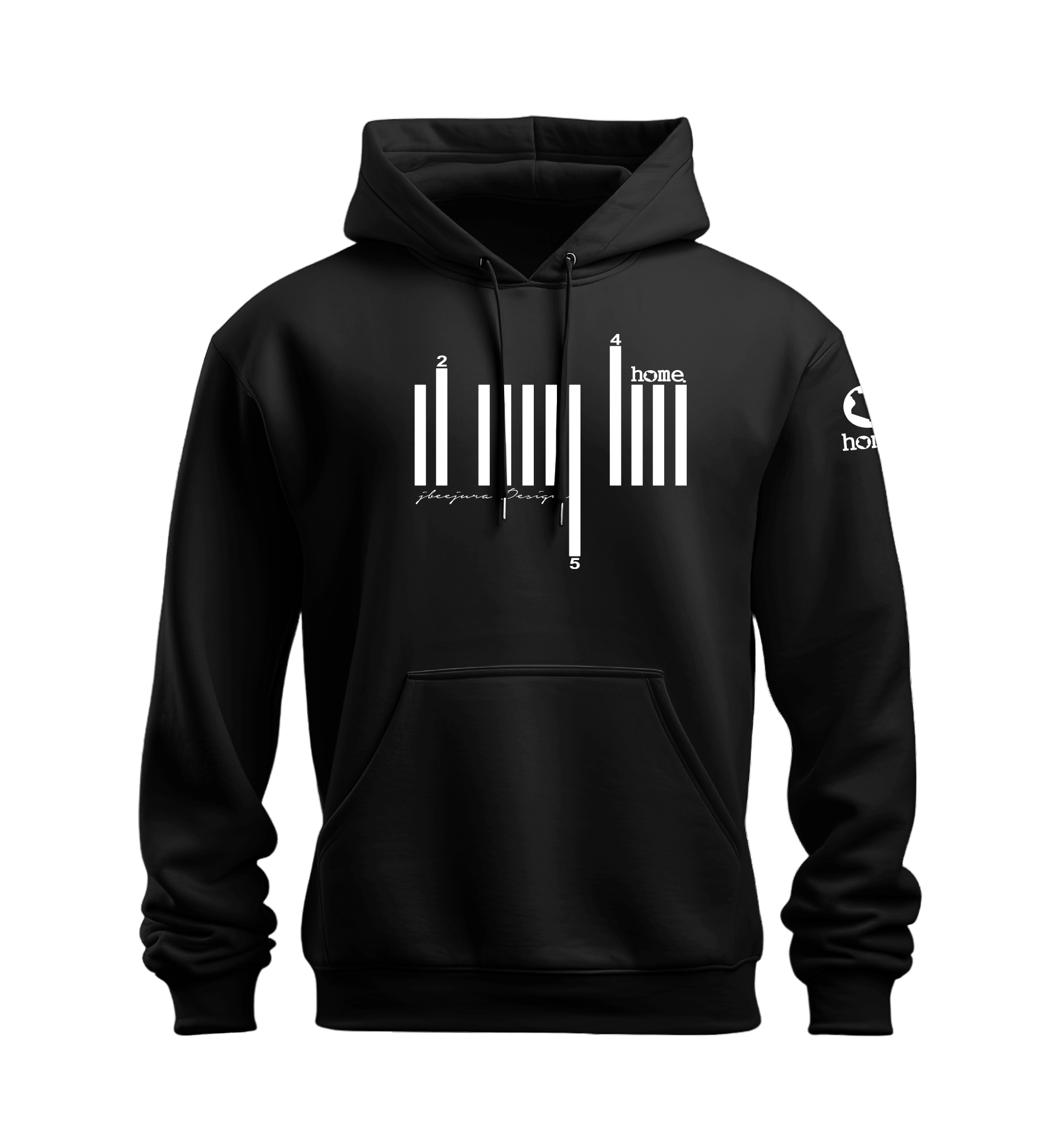 home_254 NUVETRA™ HOODIE WITH A WHITE BARS PRINT