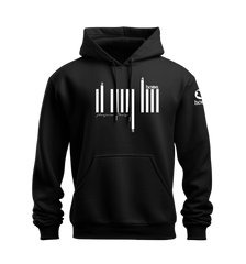 home_254 NUVETRA™ HOODIE WITH A WHITE BARS PRINT 