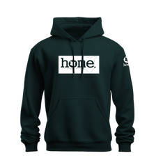 home_254 NUVETRA™ HUNTER GREEN HOODIE WITH A WHITE CLASSIC PRINT