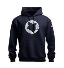 home_254 NUVETRA™ NAVY BLUE HOODIE WITH A WHITE MAP PRINT 