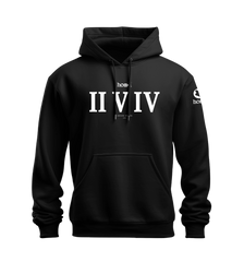 home_254 NUVETRA™ HOODIE WITH A WHITE ROMAN NUMERALS PRINT 