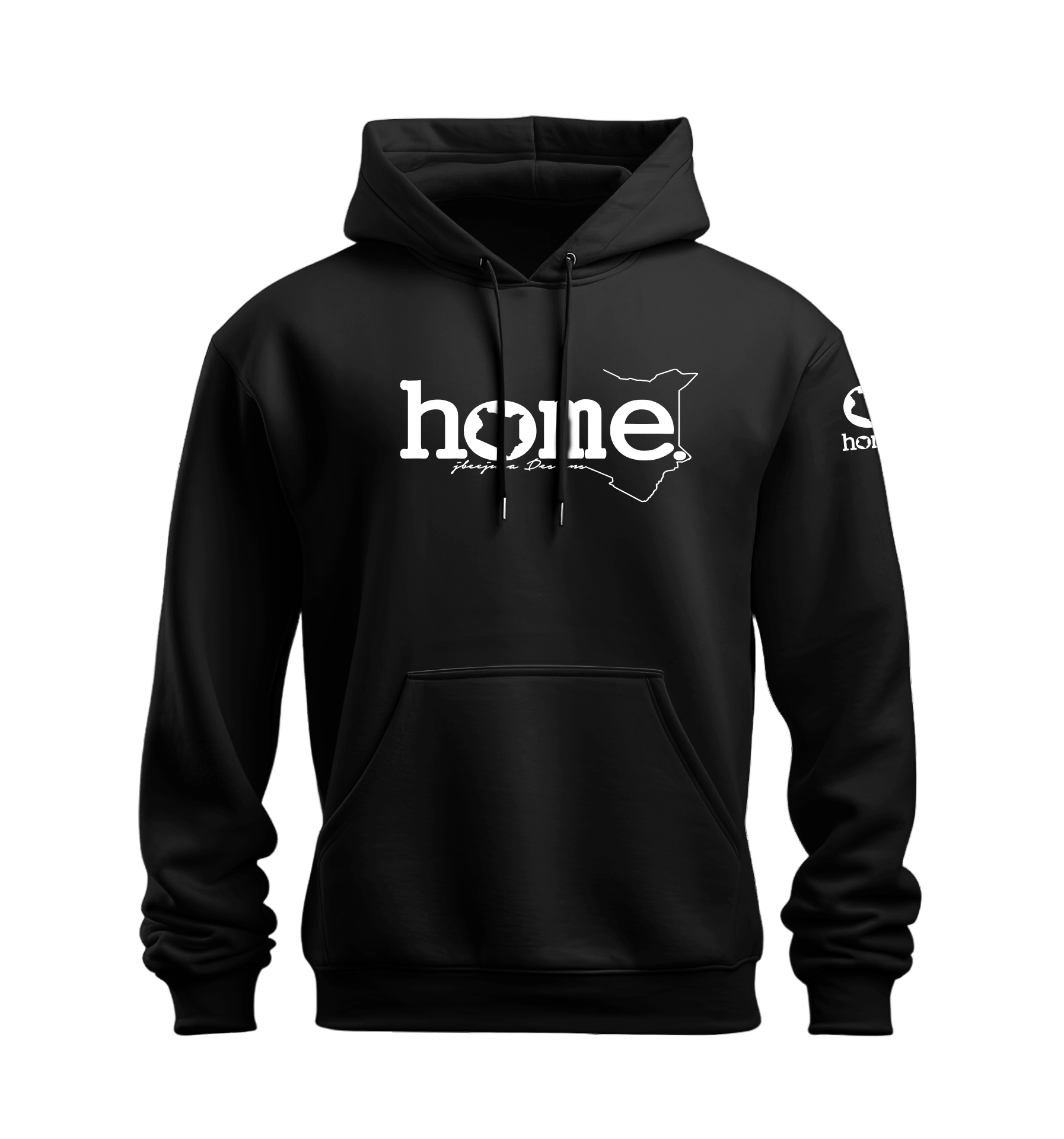 home_254 NUVETRA™ HOODIE WITH A WHITE CLASSIC WORDS PRINT 