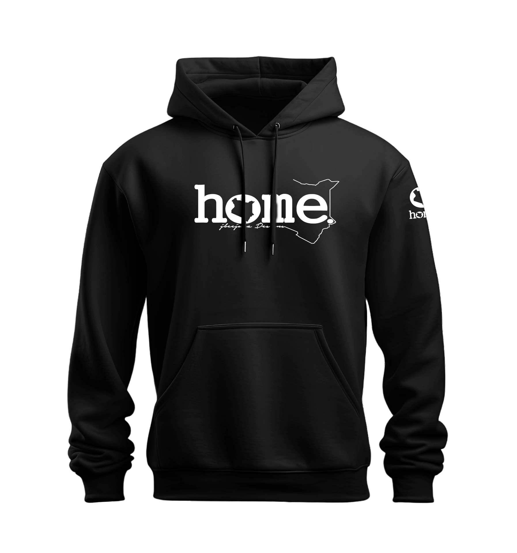 home_254 NUVETRA™ HOODIE WITH A WHITE CLASSIC WORDS PRINT
