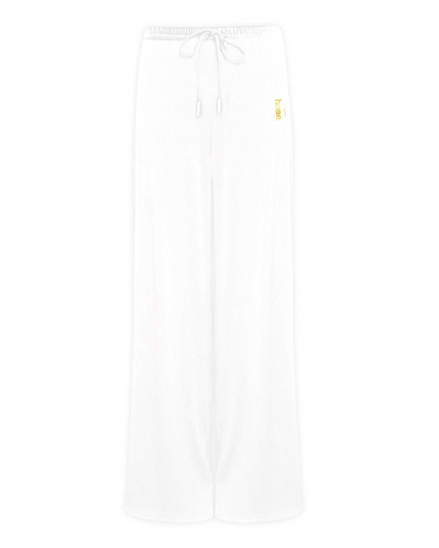 Womens Ribbed Cosy Pants - White