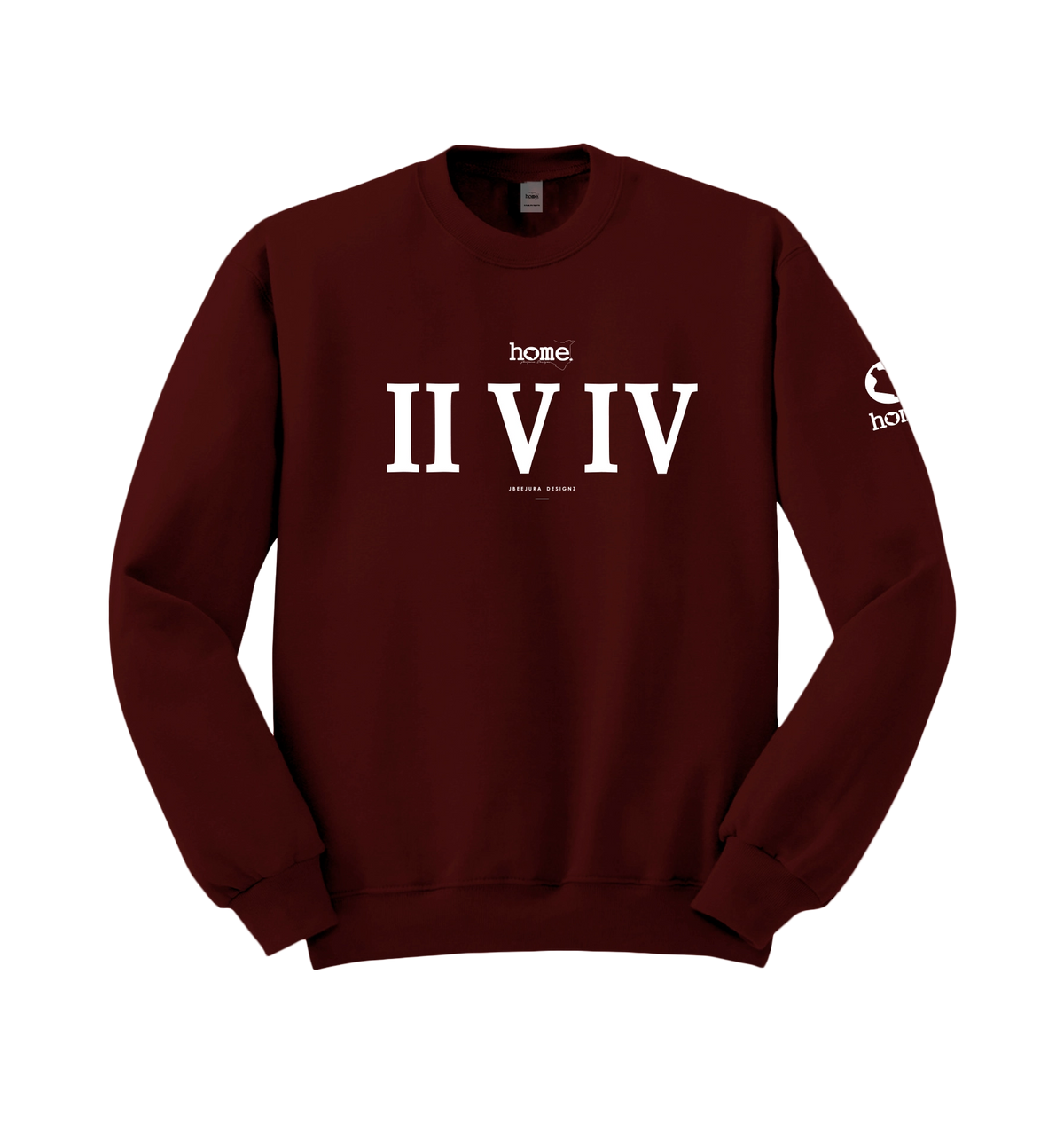 home_254 MAROON SWEATSHIRT (HEAVY FABRIC) WITH A WHITE ROMAN PRINT
