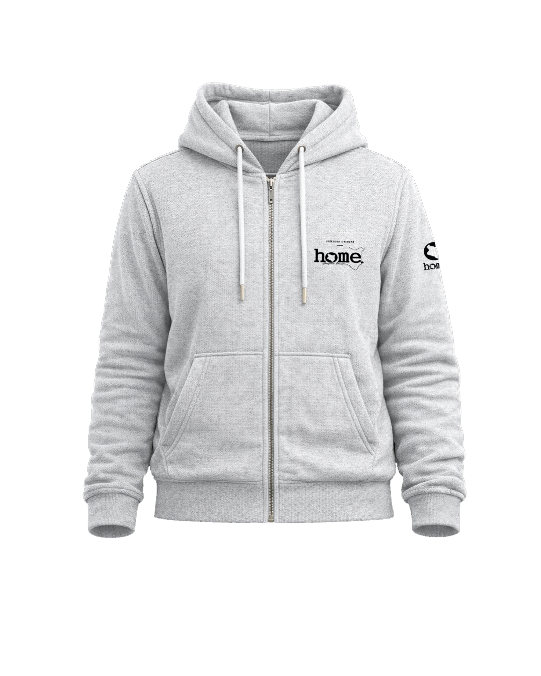 Zip-up Hoodie - Light Grey (Velvet Fabric)