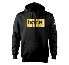 home_254 NUVETRA™ ZIP UP HOODIE WITH A GOLD CLASSIC PRINT