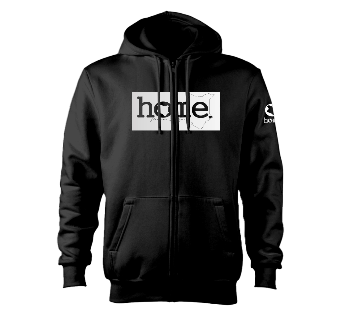 home_254 NUVETRA™ ZIP UP HOODIE WITH A SILVER CLASSIC PRINT