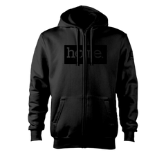 home_254 NUVETRA™ ZIP UP HOODIE WITH A BLACK CLASSIC PRINT