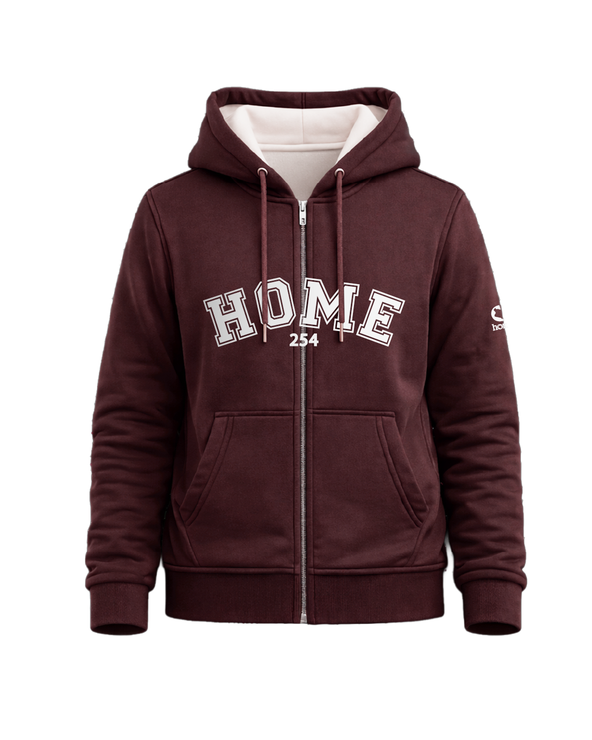 Zip-up Hoodie - Chocolate Brown (Nuvetra Fabric)