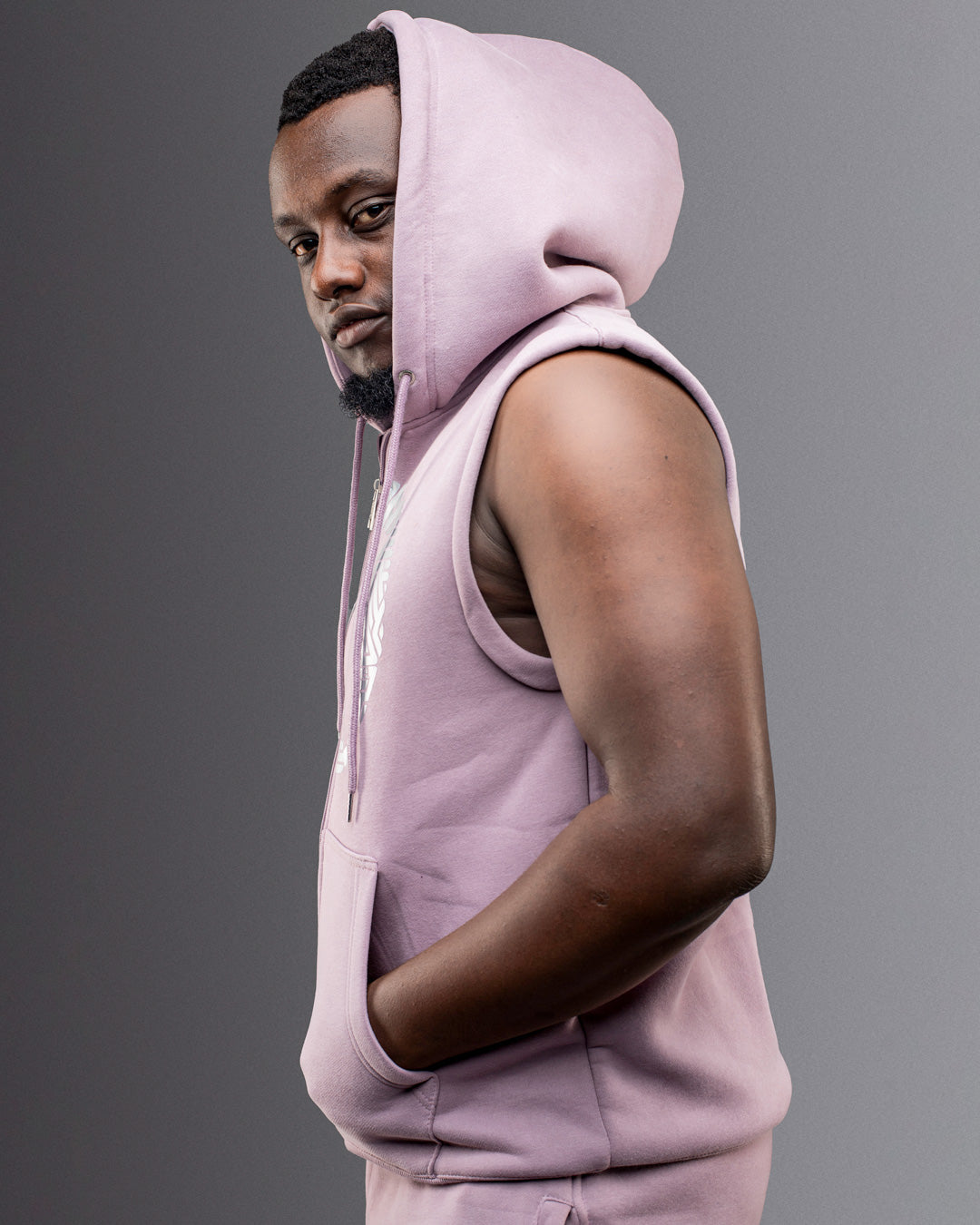 Lavender Sleeveless Hoodie