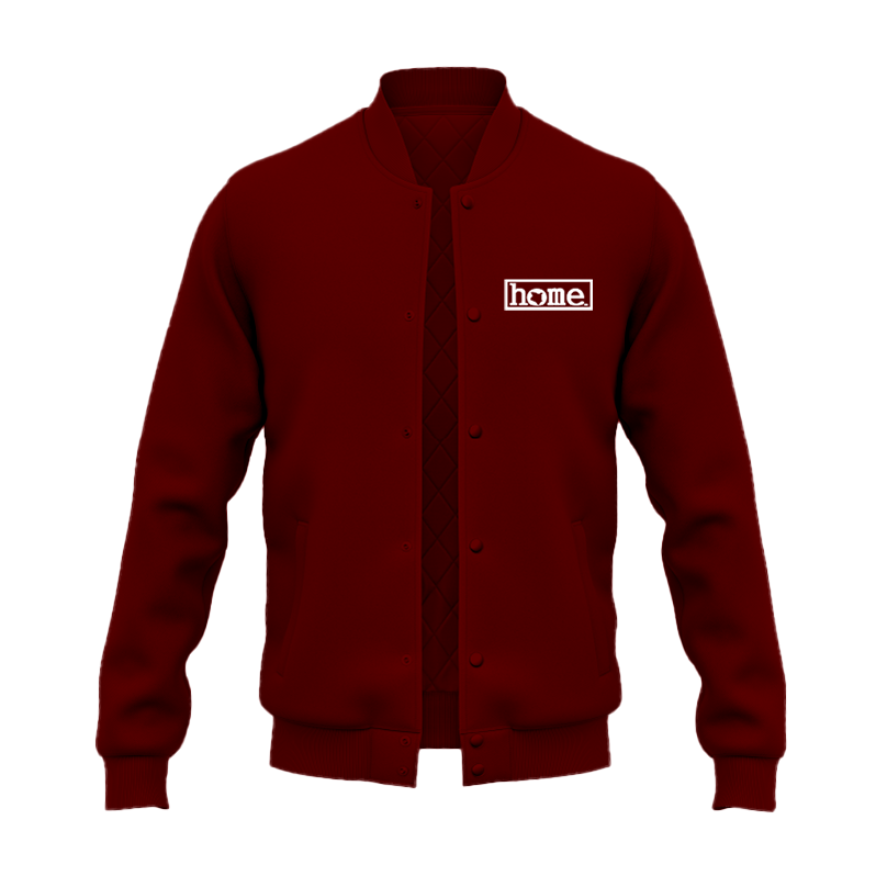 JBEEJURA DESIGNZ | home_254 Maroon Red Kids College Jacket with White Logo