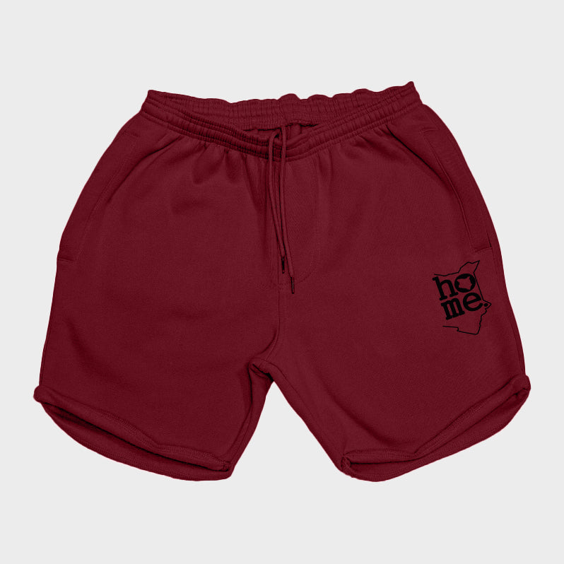 Men's Long Shorts - Maroon Red (Heavy Fabric)