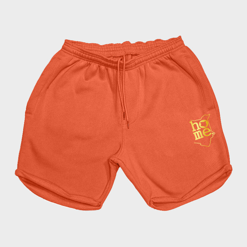 Men's Long Shorts - Orange (Heavy Velvet Fabric)