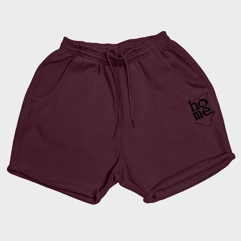 Women's Booty Shorts - Maroon (Nuvetra Fabric)