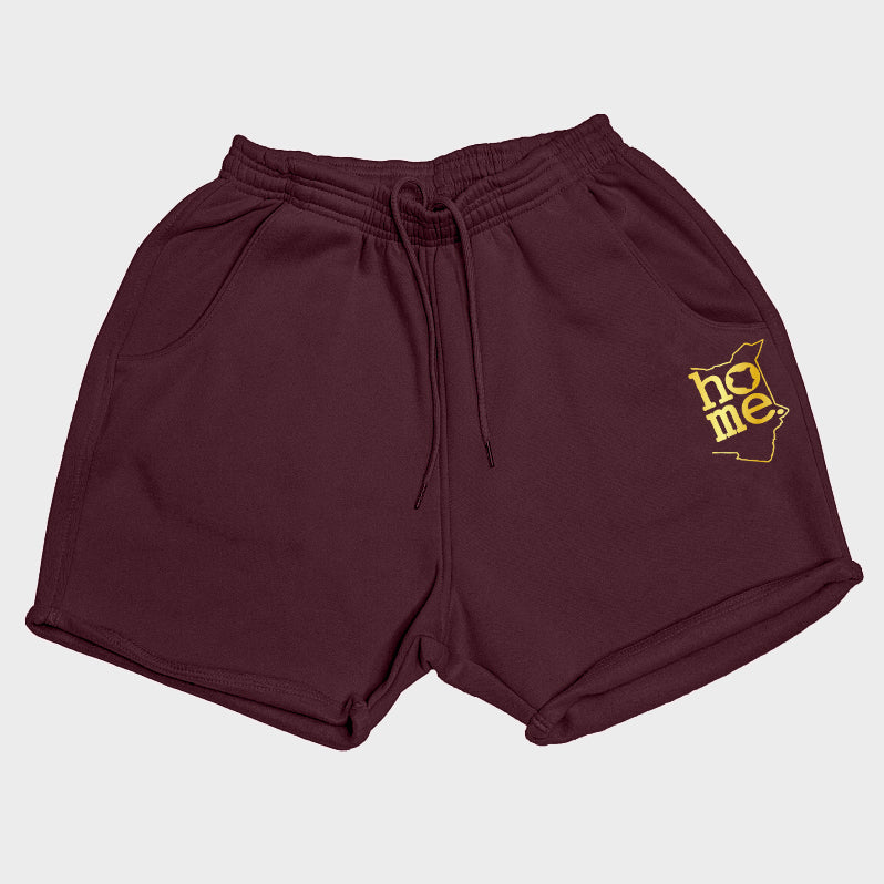 Women's Booty Shorts - Maroon (Nuvetra Fabric)