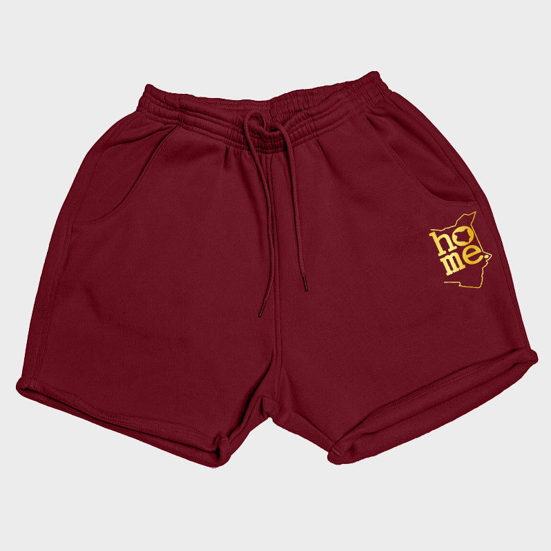 Women's Booty Shorts - Maroon Red (Heavy Fabric)