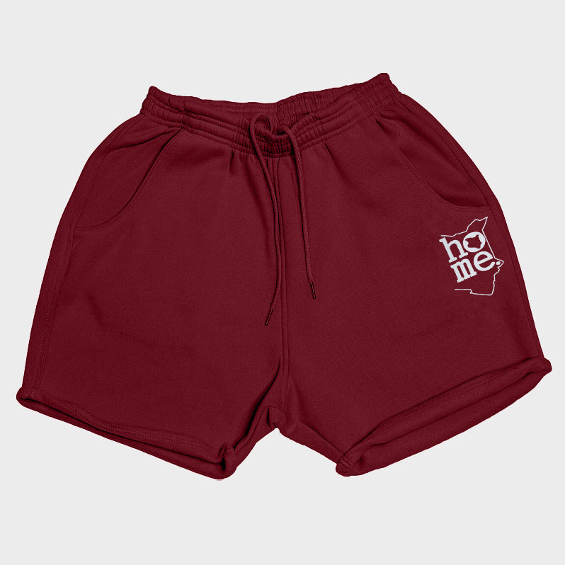 Women's Booty Shorts - Maroon Red (Heavy Fabric)