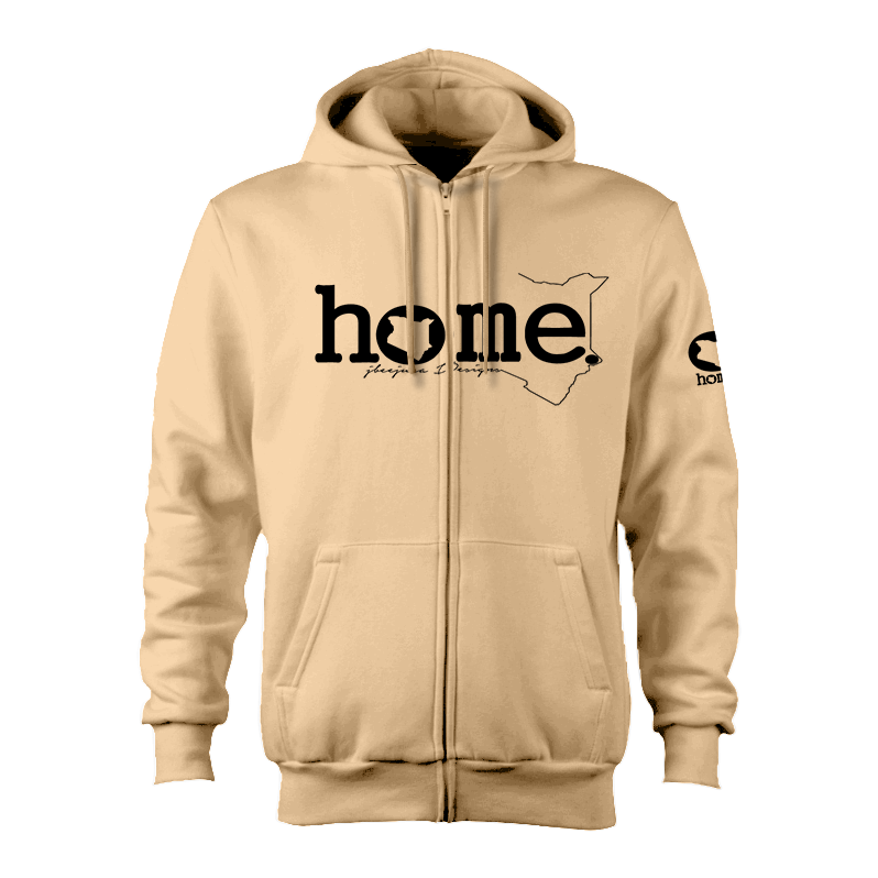 Zip-up Hoodie - Light Brown (Heavy Fabric)