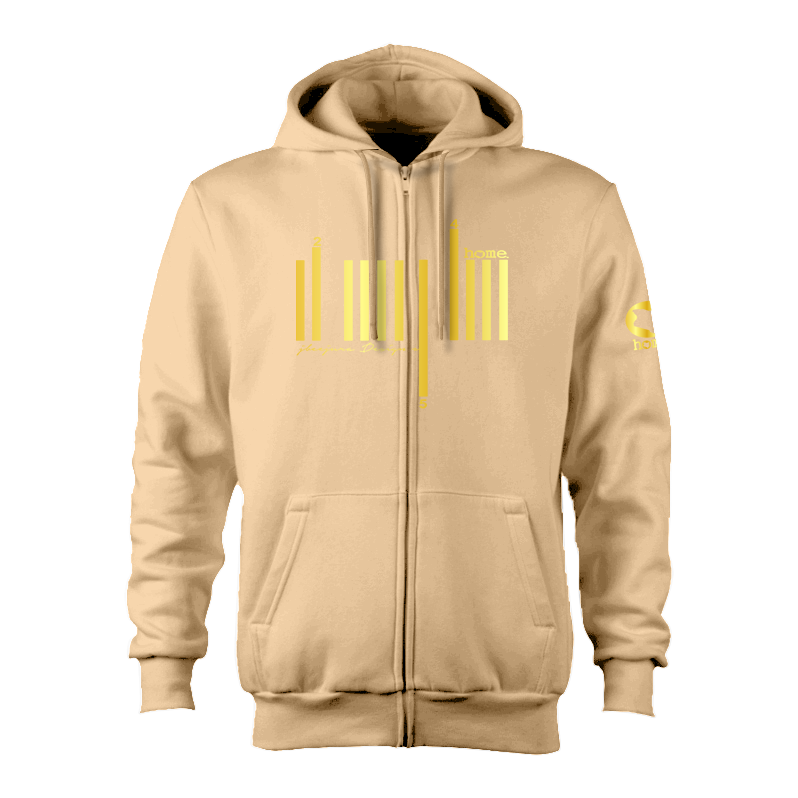 Zip-up Hoodie - Light Brown (Heavy Fabric)