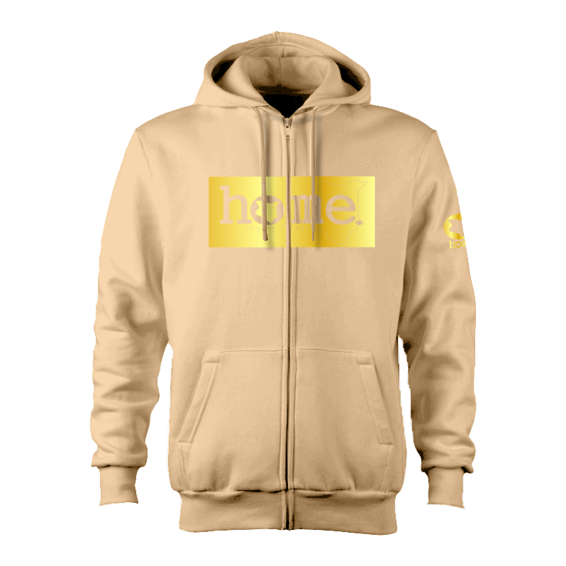 Zip-up Hoodie - Light Brown (Heavy Fabric)