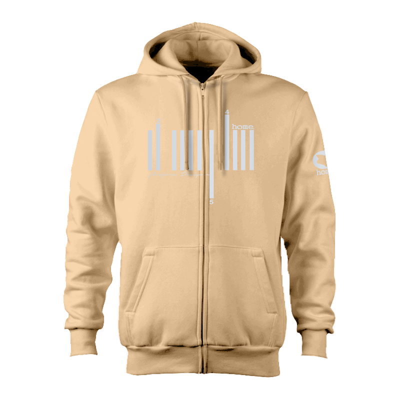 Zip-up Hoodie - Light Brown (Heavy Fabric)