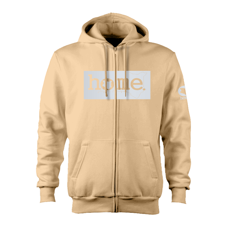 Zip-up Hoodie - Light Brown (Heavy Fabric)