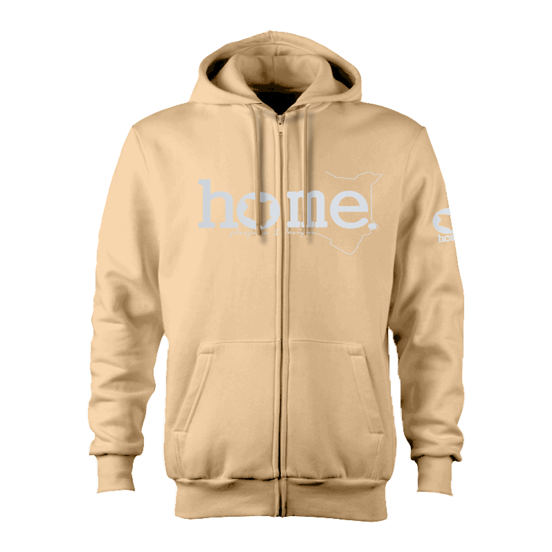 Zip-up Hoodie - Light Brown (Heavy Fabric)