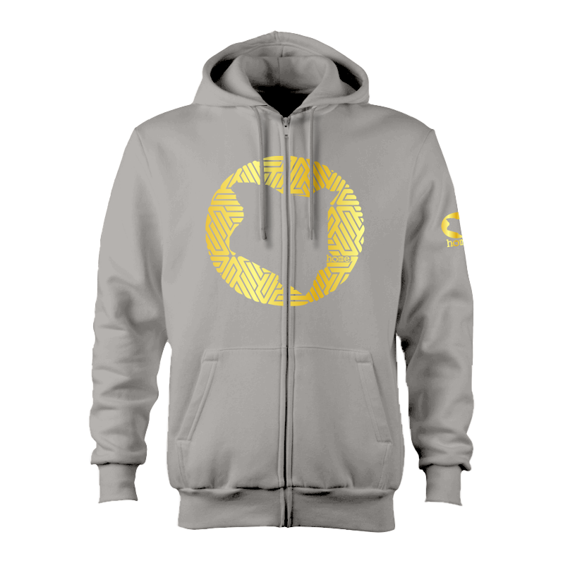 Zip-up Hoodie - Light Grey (Heavy Fabric)
