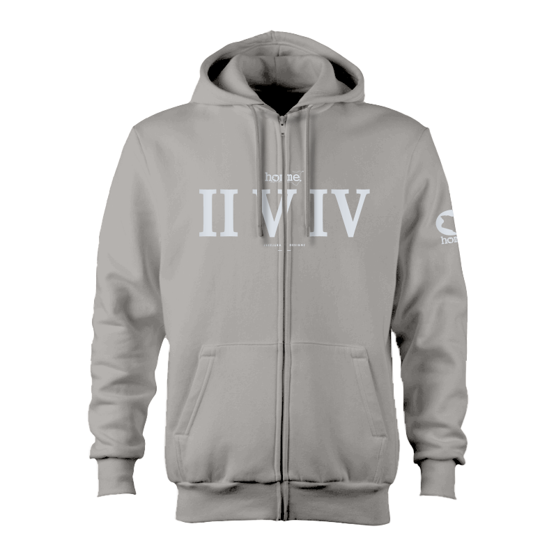 Zip-up Hoodie - Light Grey (Heavy Fabric)