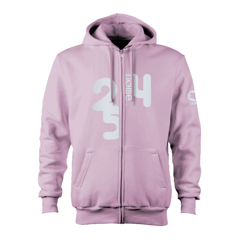 Zip-up Hoodie - Lilac (Heavy Velvet Fabric)