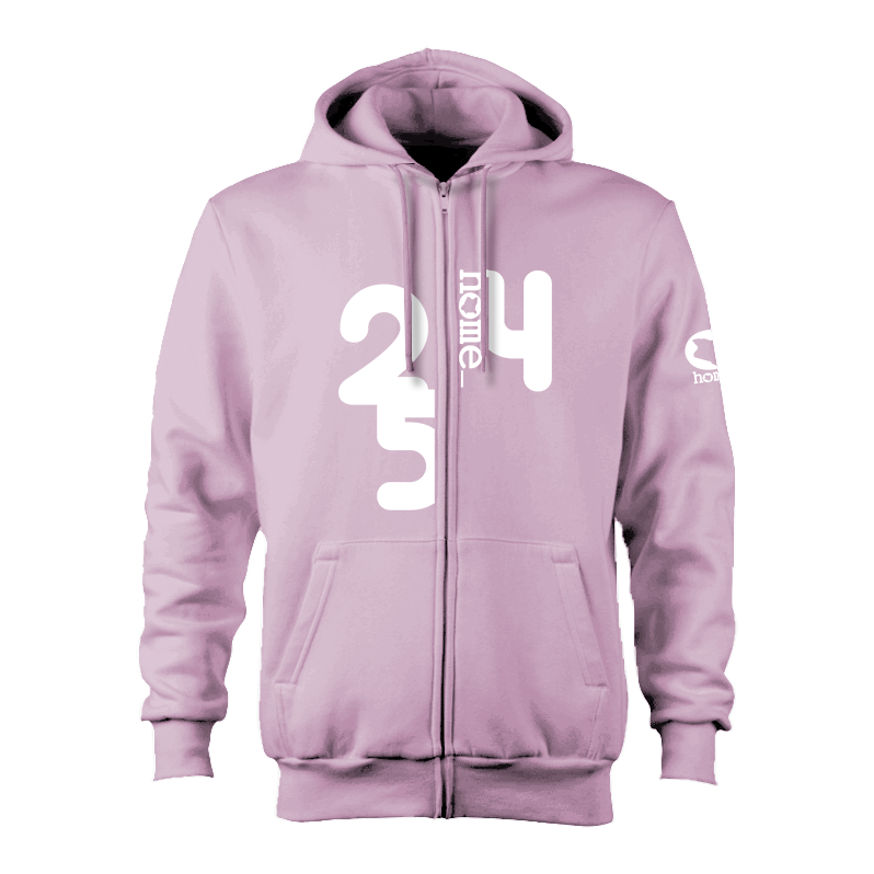 Zip-up Hoodie - Lilac (Heavy Velvet Fabric)