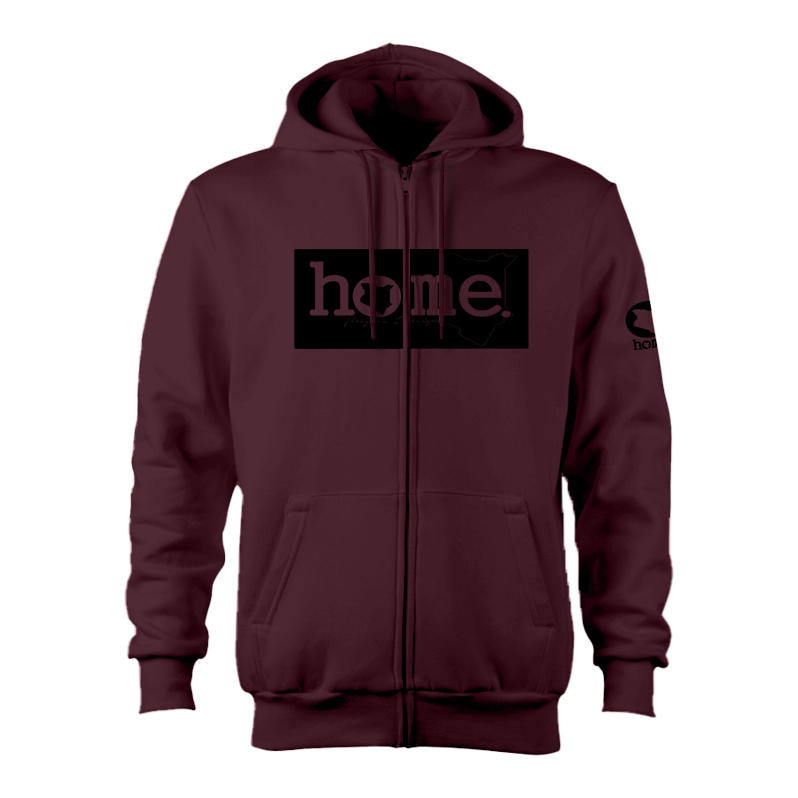 Kids Zip-Up Hoodie - Maroon (Nuvetra Fabric)