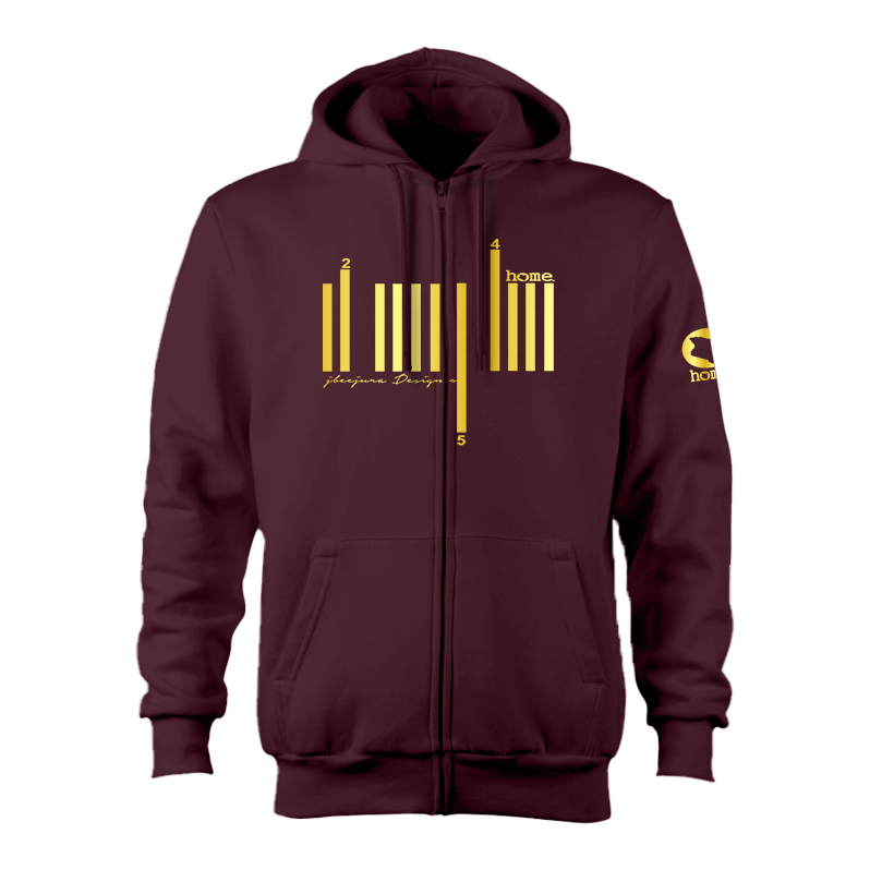 Kids Zip-Up Hoodie - Maroon (Nuvetra Fabric)