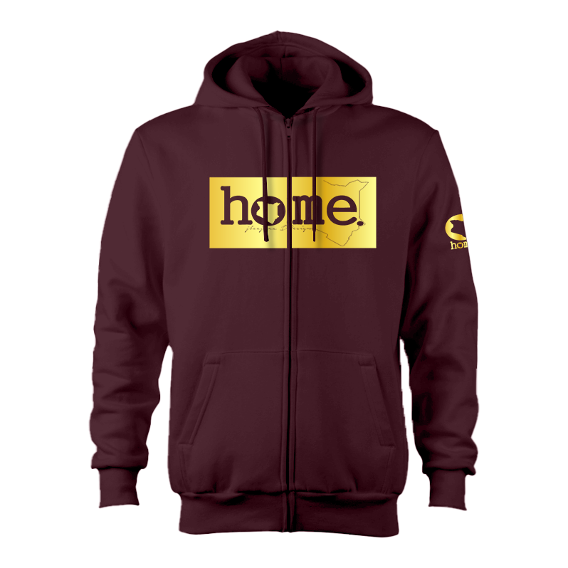 Kids Zip-Up Hoodie - Maroon (Nuvetra Fabric)